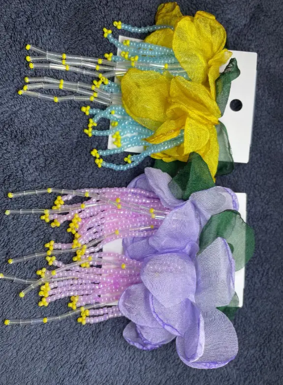  Floral Statement Earrings – Available in Multiple Colors (set of 2)