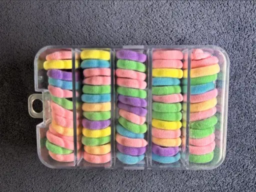Colorful Soft Hair Tie Set – Pack of 65 Elastic Bands for Girls (Pastel Edition)