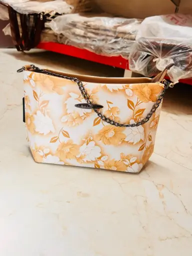 Flower painted premium women purse